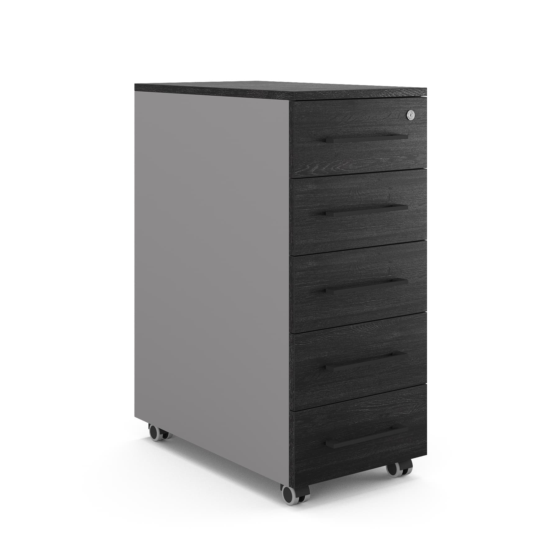 Тумба мобильная Kobor TМ5-40/80 aluminum/wood