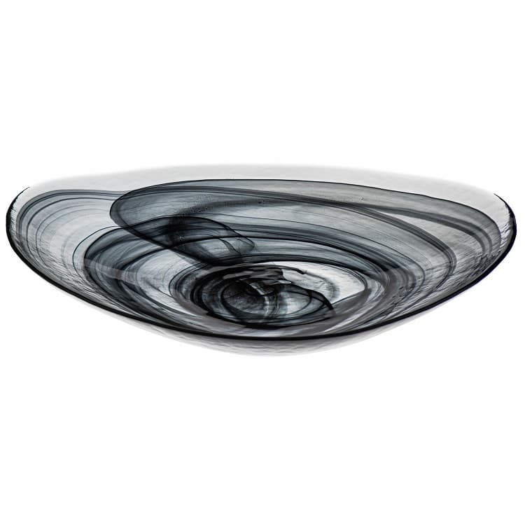 Салатник ARDACAM Tria ARD 10857.43 30x29,5 см h 4,1 см (стекло, цвет / декор бело-черный)