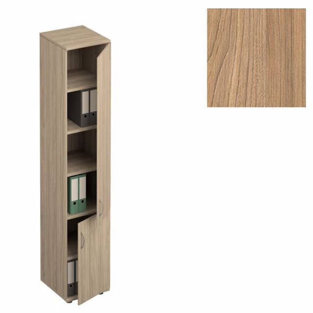 Шкаф для документов узкий Юнитекс Формула (41x45x219) ФР 383 ВЗ вяз светлый