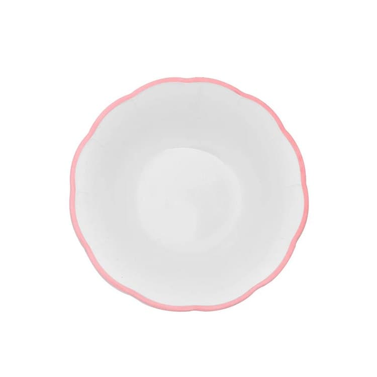 Салатник с цветным кантом (розовый) Ø 30 см Bitossi Petalo PET00218 Bordo rosa