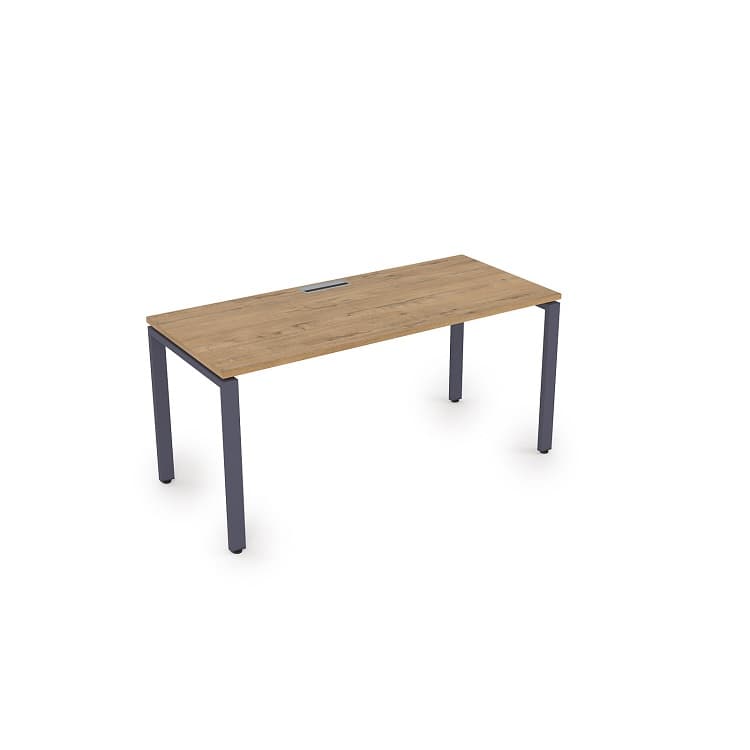 Стол рабочий, прямолинейный АЛСАВ Gloss СРП-П.004 teakwood/графит
