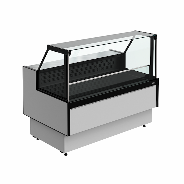 Витрина холодильная Carboma PRAIA 2 GC85 SL 1,25-1 с боковинами 9006-9005