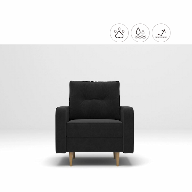 Кресло Мастерфабрик Дэйо Saga dark grey ткань рогожка