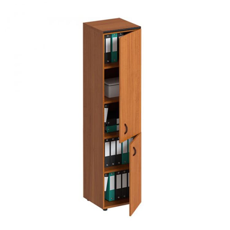 Шкаф для документов узкий закрытый Юнитекс ДИН-Р (46x46.5x196.5) ДР 790 ОФ французский орех
