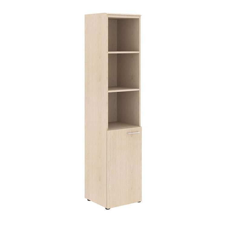 Шкаф колонка Skyland с глухой малой дверью (L) и топом WHC 42.5(L) Бук Тиара 432х432х1949 WAVE
