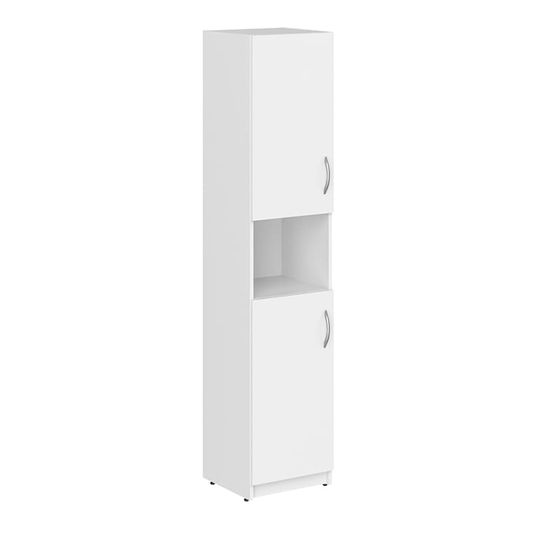 Шкаф колонка с 2-мя глухими малыми дверьми Skyland SR-5U.4(L) белый 386х375х1815 SIMPLE
