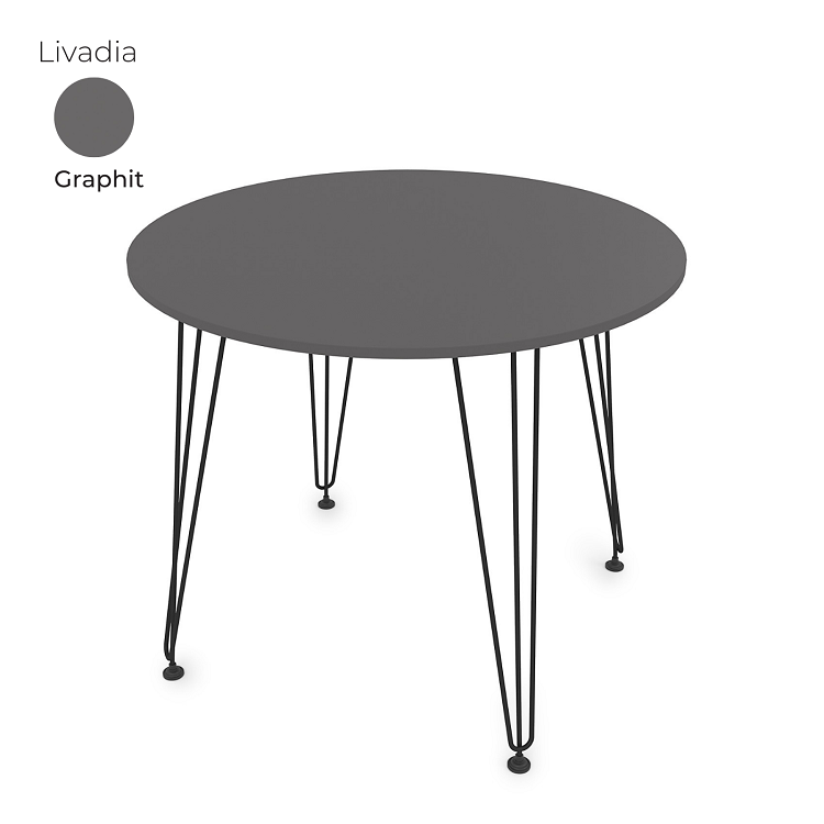 Стол обеденный круглый Алсав 21Livadia.009 Graphit