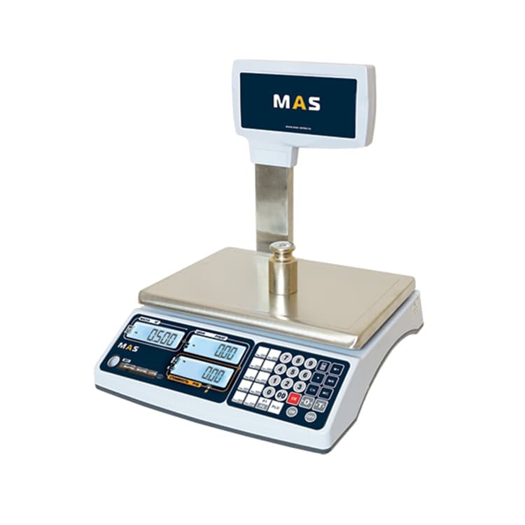 Весы электронные торговые со стойкой MAS MR1-15P RS-232