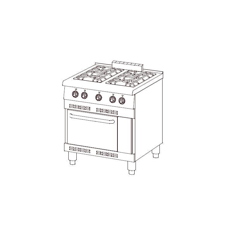 Плита газовая Ascobloc MGH 417
