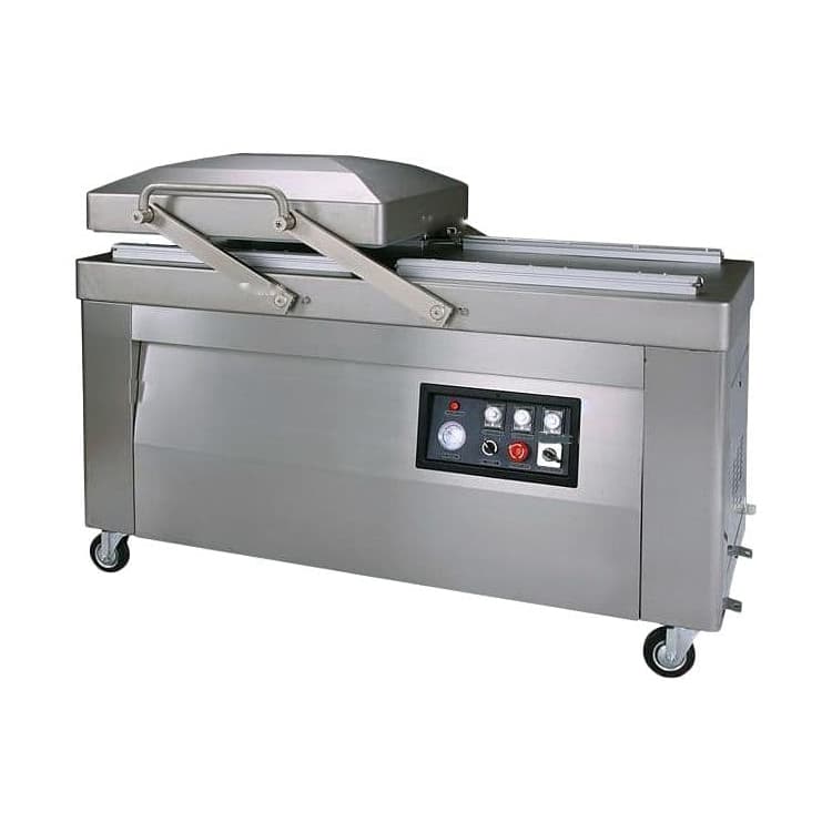 Напольный вакуумный упаковщик Hualian HVC-820S/2B-G (нерж., газ, обрезка)